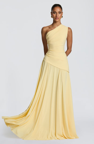 sachin and babi light blue dress bcbg draped chiffon maxi dress 2026 Buy main image 1