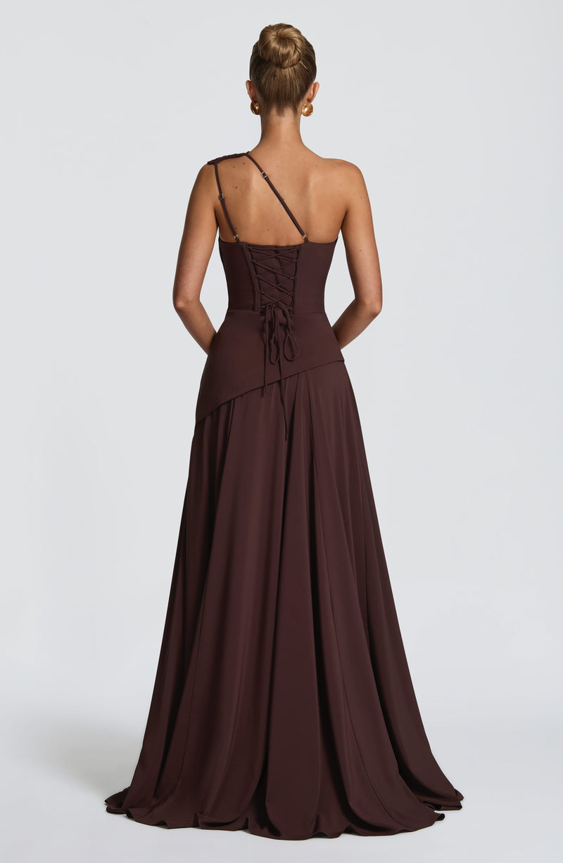 Bianca Maxi Dress - Plum Brown Bianca Maxi Dress - Plum Brown