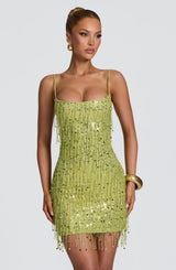 Blaise Mini Dress - Olive Dress Babyboo Fashion Premium Exclusive Design
