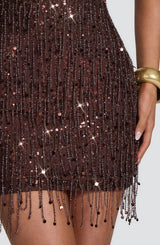 Blaise Mini Dress - Plum Brown Dress Babyboo Fashion Premium Exclusive Design