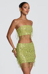 Blaise Mini Skirt - Olive Skirt Babyboo Fashion Premium Exclusive Design