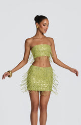 Blaise Mini Skirt - Olive Skirt Babyboo Fashion Premium Exclusive Design