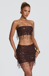 Blaise Mini Skirt - Plum Brown Skirt Babyboo Fashion Premium Exclusive Design