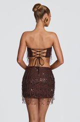 Blaise Mini Skirt - Plum Brown Skirt Babyboo Fashion Premium Exclusive Design
