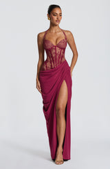 Bonita Maxi Dress - Mulberry Dress Babyboo Fashion Premium Exclusive Design