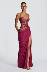 Bonita Maxi Dress - Mulberry Dress Babyboo Fashion Premium Exclusive Design