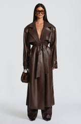 Bridget Trench Coat - Plum Brown