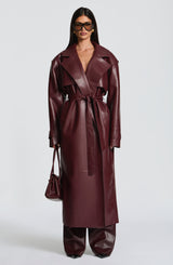 Bridget Trench Coat - Plum
