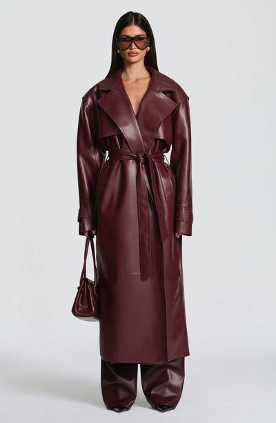 Bridget Trench Coat - Plum