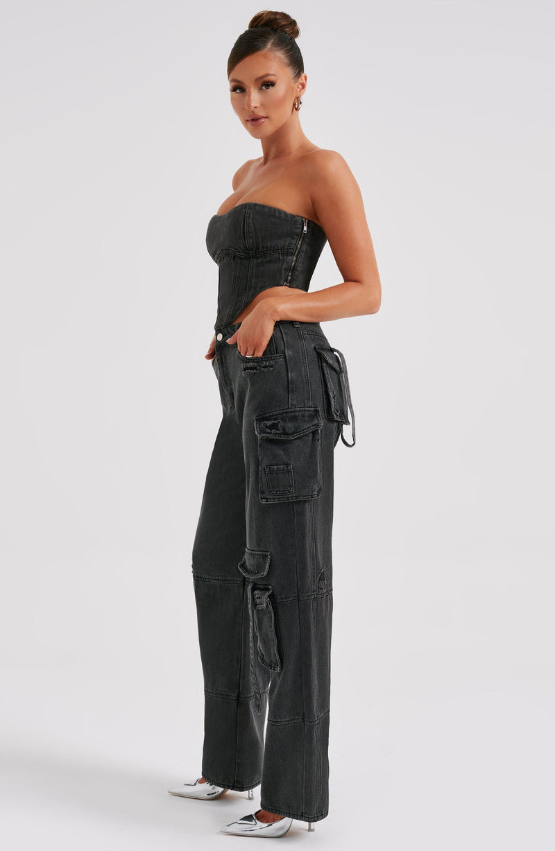 Brooklyn Cargo Pant - Black Pants Babyboo Fashion Premium Exclusive Design