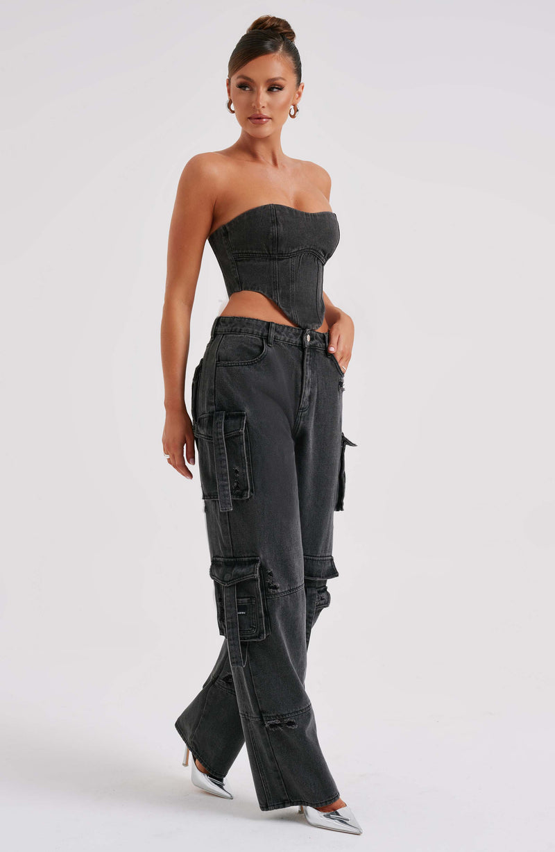 Brooklyn Cargo Pant - Black Pants Babyboo Fashion Premium Exclusive Design