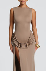 Bruna Maxi Dress - Stone Dress Babyboo Fashion Premium Exclusive Design