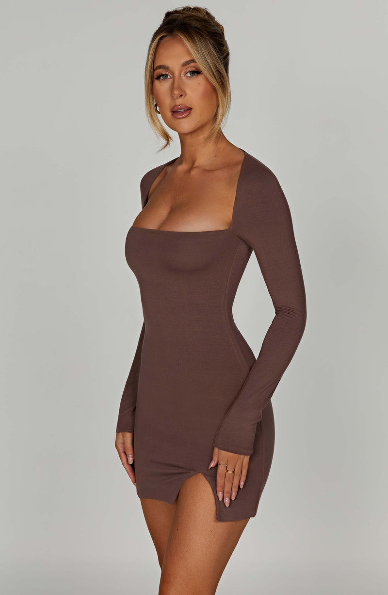 Brylee Mini Dress - Chocolate Dress Babyboo Fashion Premium Exclusive Design