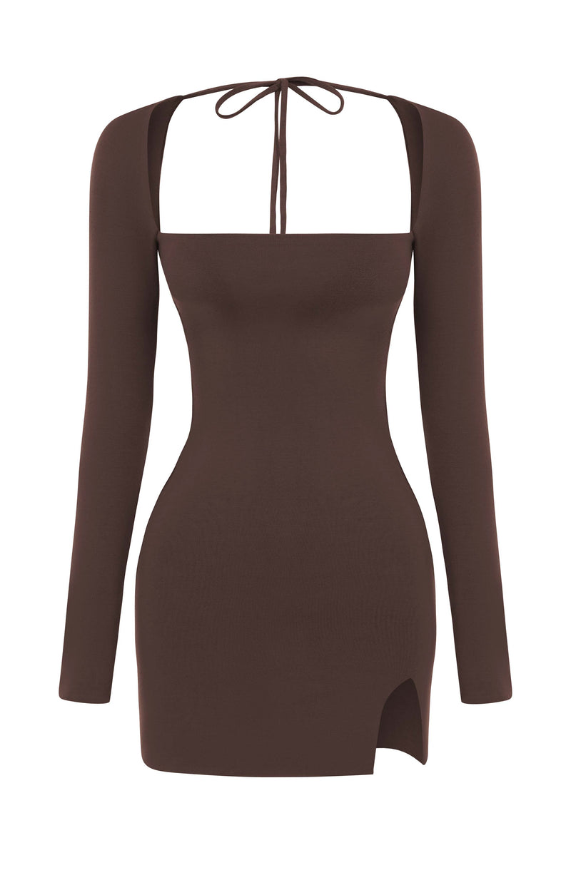 Brylee Mini Dress - Chocolate Dress Babyboo Fashion Premium Exclusive Design