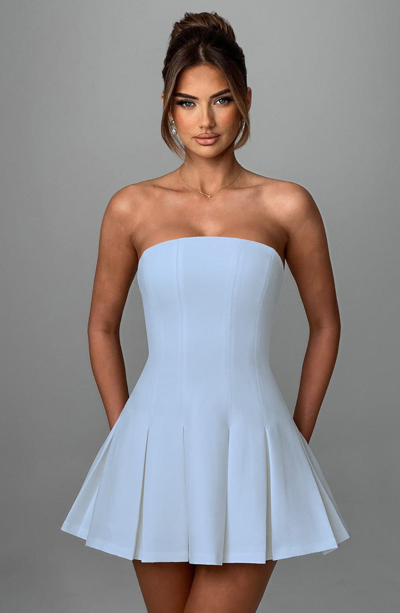 Bryony Mini Dress - Blue Babyboo Fashion Bryony Mini Dress - Blue Babyboo Fashion