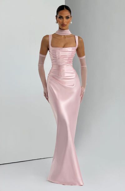 Shop Pink Maxi Dress - Calanthe Maxi Dress in Blush