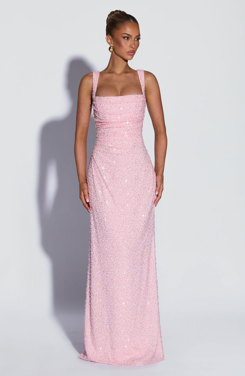 Calanthe Maxi Dress - Blush Sparkle Calanthe Maxi Dress - Blush Sparkle