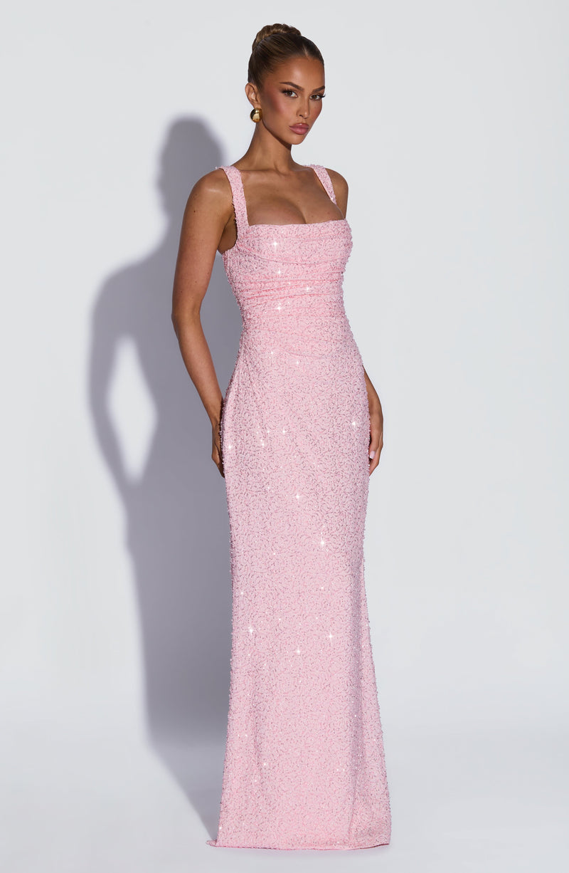 Calanthe Maxi Dress - Blush Sparkle Calanthe Maxi Dress - Blush Sparkle