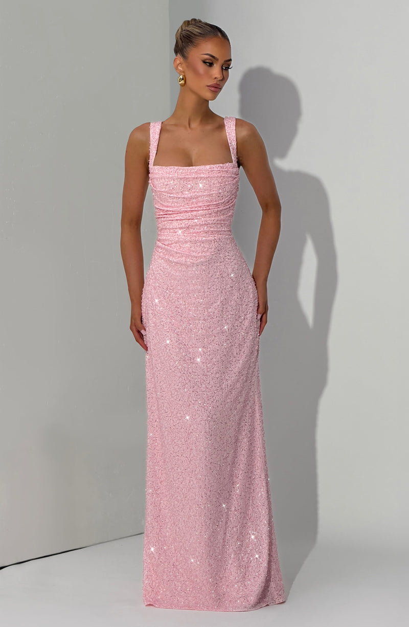 blush glitter bridesmaid dresses Monsoon