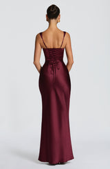 Calanthe Maxi Dress - Cherry Lacquer Dress Babyboo Fashion Premium Exclusive Design