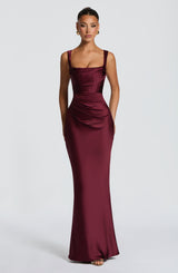 Calanthe Maxi Dress - Cherry Lacquer Dress Babyboo Fashion Premium Exclusive Design
