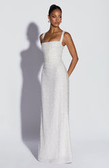 Calanthe Maxi Dress - Ivory Sparkle Dress Babyboo Fashion Premium Exclusive Design