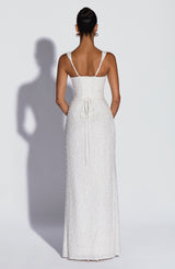 Calanthe Maxi Dress - Ivory Sparkle Dress Babyboo Fashion Premium Exclusive Design