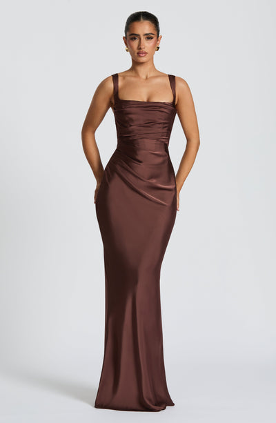 Calanthe Maxi Dress - Plum Brown Calanthe Maxi Dress - Plum Brown