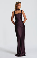 Calanthe Maxi Dress - Plum Dress Babyboo Fashion Premium Exclusive Design