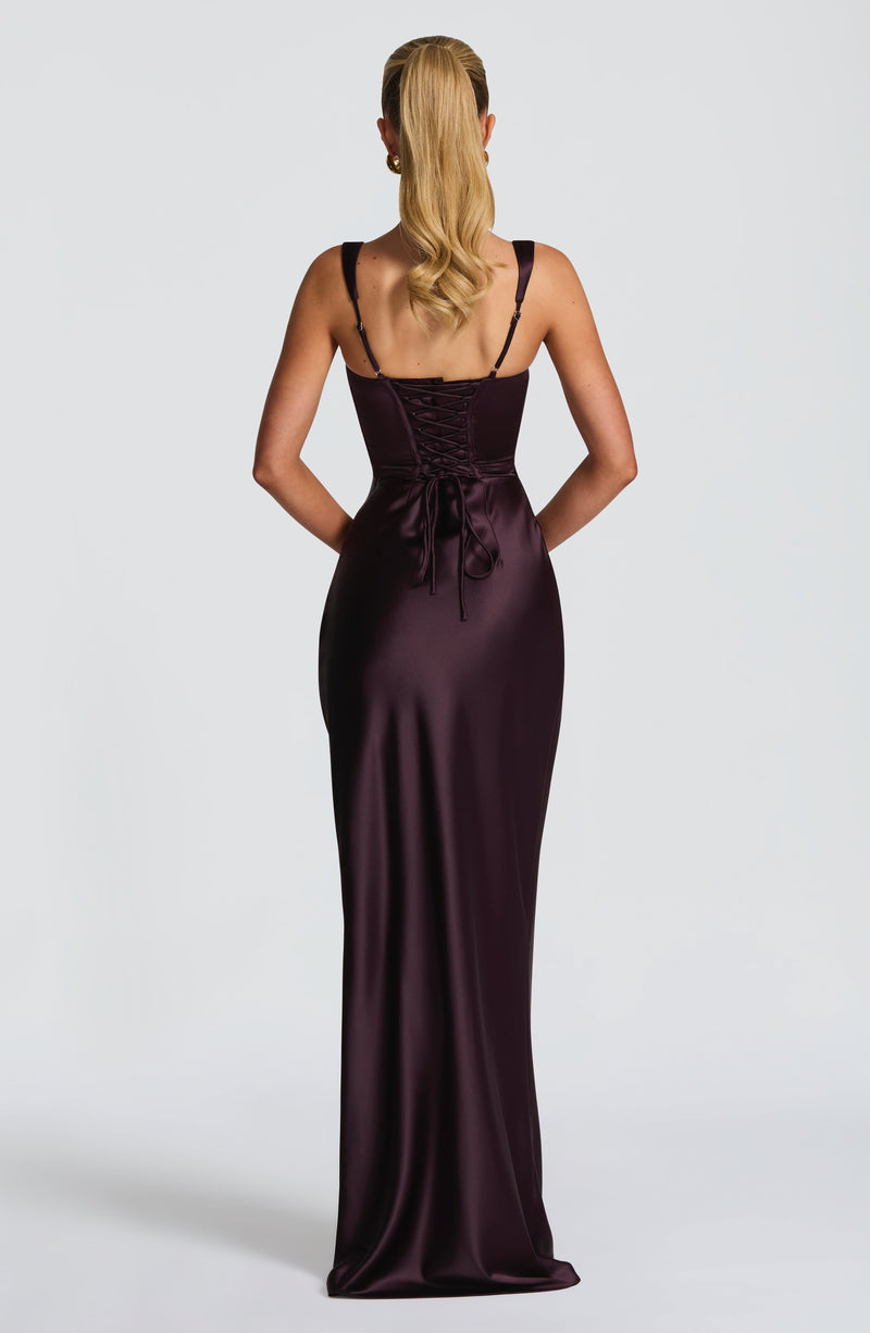 Calanthe Maxi Dress - Plum Dress Babyboo Fashion Premium Exclusive Design