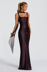 Calanthe Maxi Dress - Plum Dress Babyboo Fashion Premium Exclusive Design