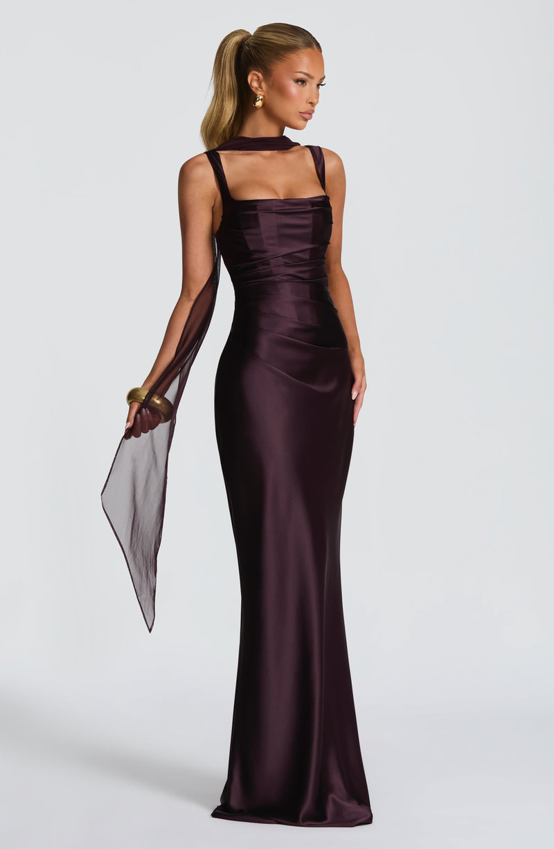 Calanthe Maxi Dress - Plum Dress Babyboo Fashion Premium Exclusive Design