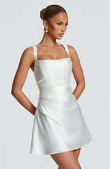 Calanthe Mini Dress - Ivory Dress Babyboo Fashion Premium Exclusive Design