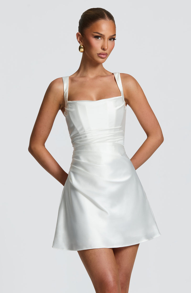Babyboo Calanthe Mini Dress in Ivory Size XXL