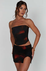 Cami Corset - Fire Print Tops Babyboo Fashion Premium Exclusive Design