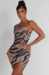 Cami Corset - Zebra Print Tops Babyboo Fashion Premium Exclusive Design