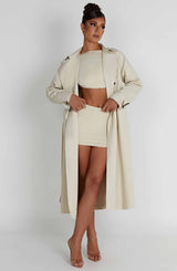 Camila Trench Coat - Sand Jackets Babyboo Fashion Premium Exclusive Design