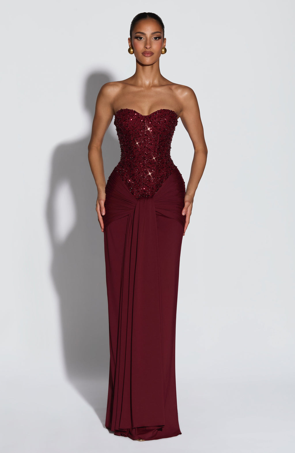 Buy Burgundy Maxi Dress