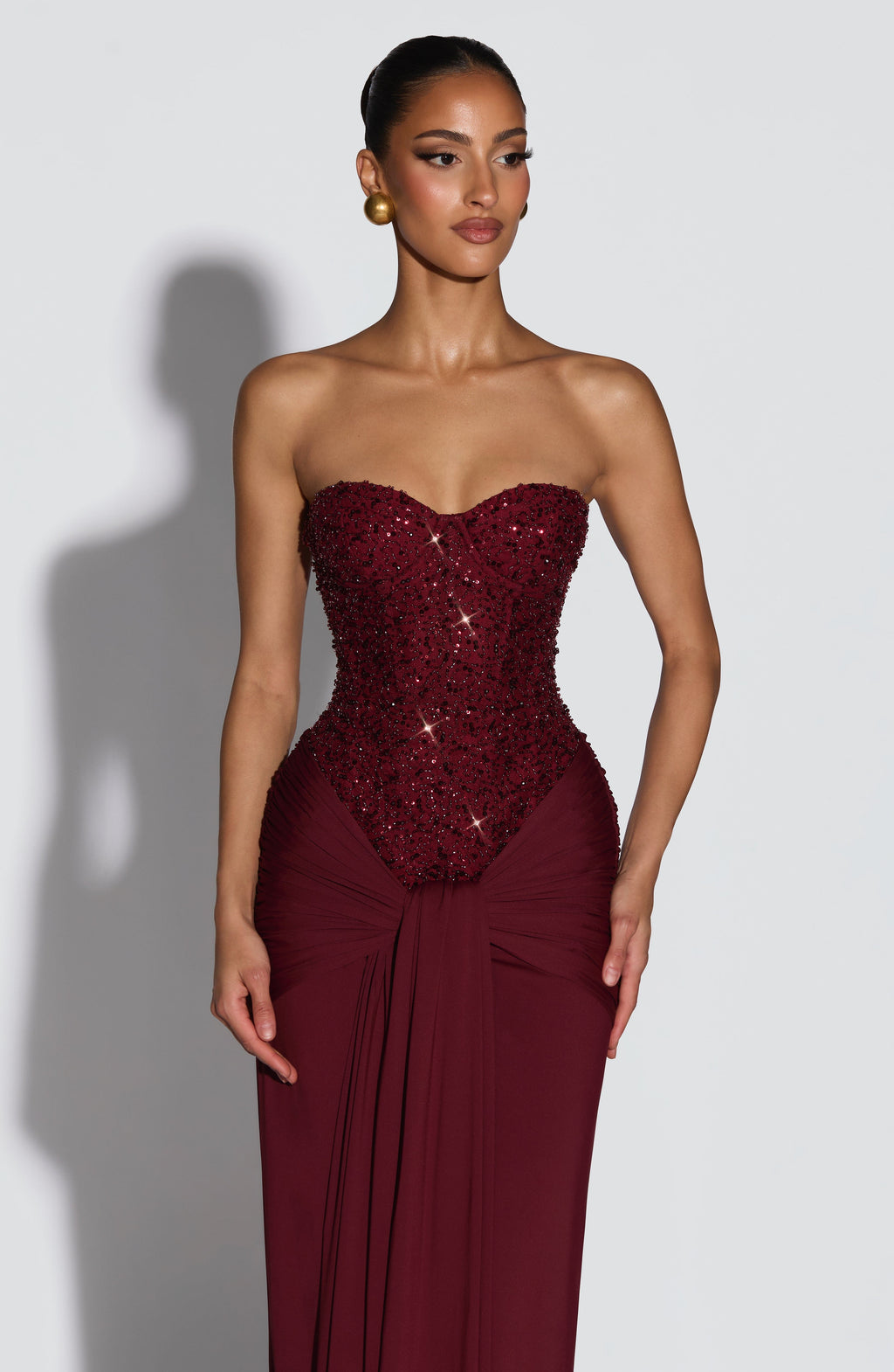 Buy Burgundy Maxi Dress