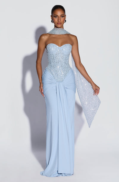 Blue Maxi Dress - Carina Maxi Dress in Glacier Blue | Babyboo Fashion Blue Maxi Dress - Carina Maxi Dress in Glacier Blue | Babyboo Fashion