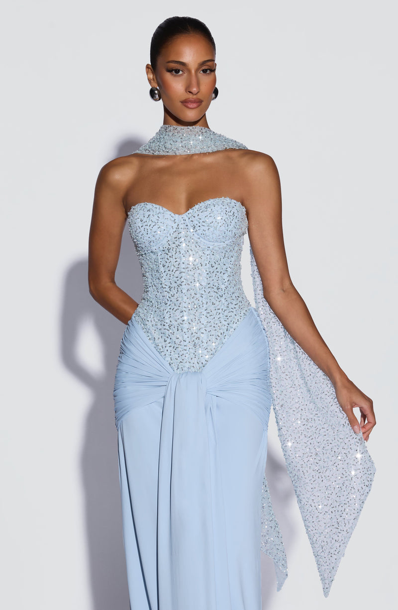 gabriana maxi dress Babyboo Carina in Glacier Blue Size L Premium stretch jersey Color:Electric Leaf asdoklhq Summer Dresses Women Category:FullPriceandStandardMarkdown