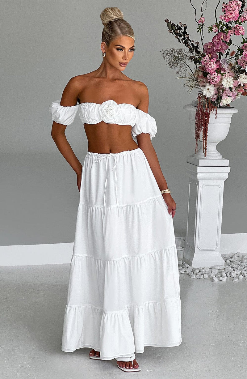 Carmen Maxi Skirt - Ivory Skirt Babyboo Fashion Premium Exclusive Design