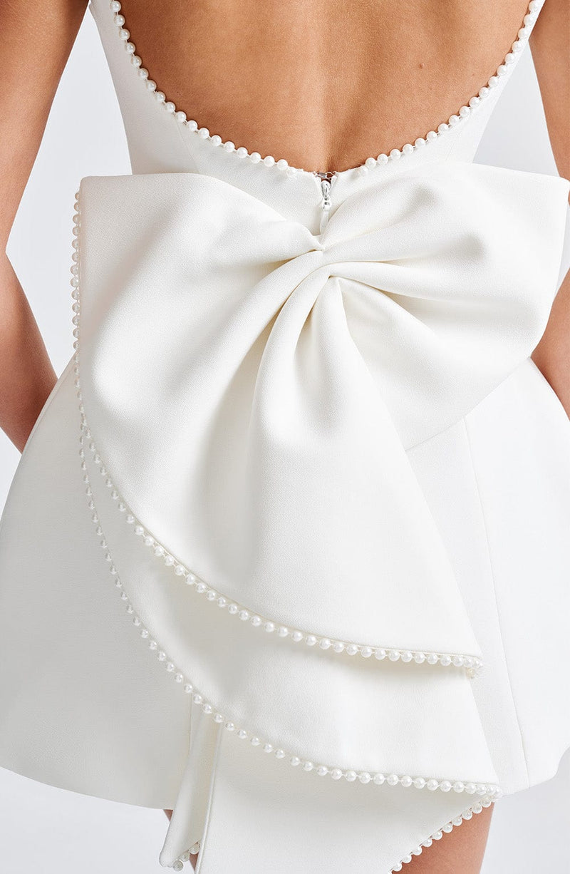 Carrie Mini Dress - Ivory Babyboo Fashion Carrie Mini Dress - Ivory Babyboo Fashion