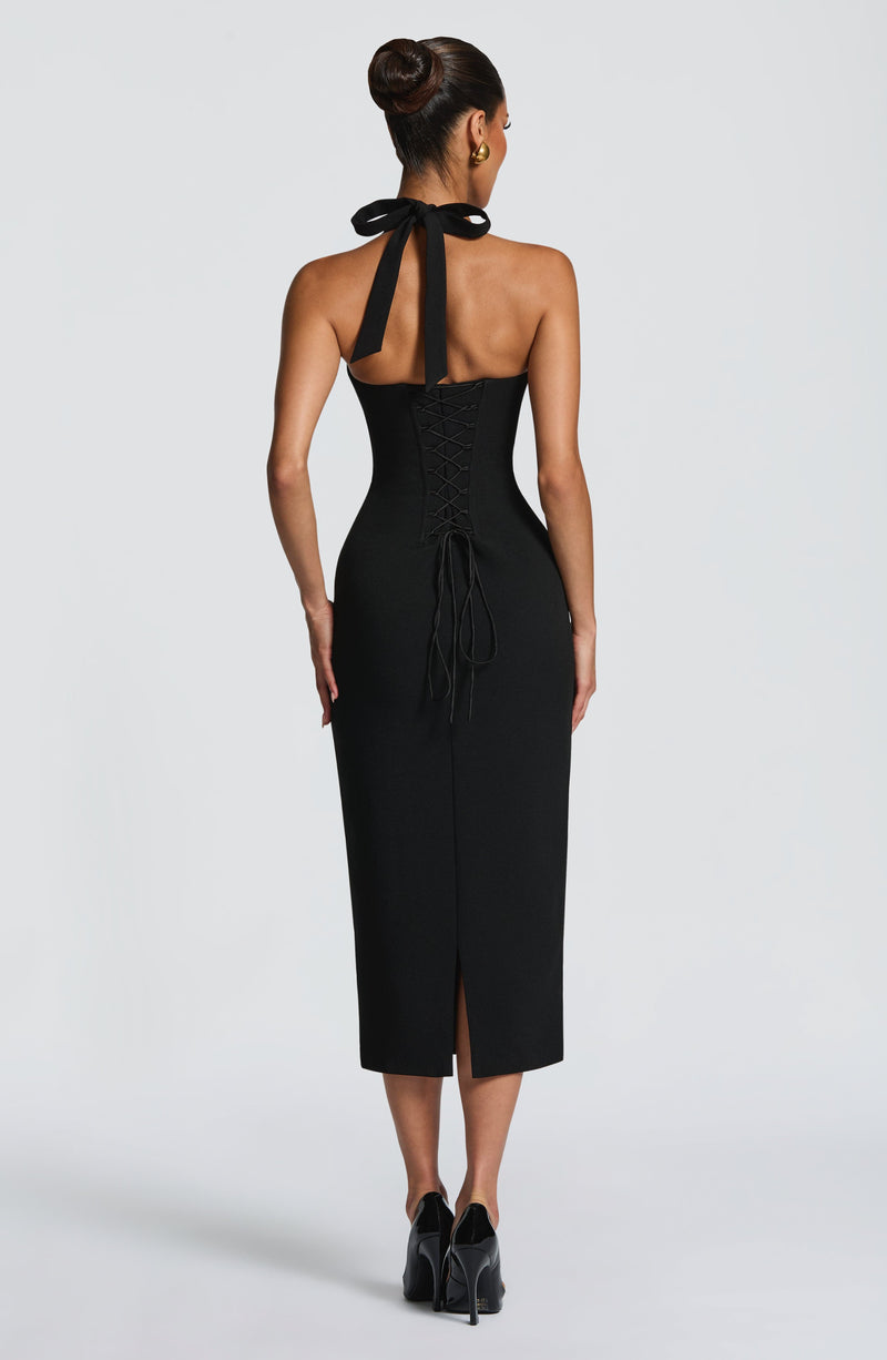 Cassia Midi Dress - Black Cassia Midi Dress - Black