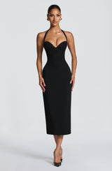 Cassia Midi Dress - Black Dress Babyboo Fashion Premium Exclusive Design