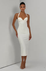 Cassia Midi Dress - Ivory Dress Babyboo Fashion Premium Exclusive Design