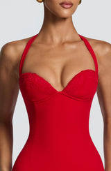 Cassia Midi Dress - Red Dress Babyboo Fashion Premium Exclusive Design