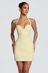 Cassia Mini Dress - Lemon Dress XS Babyboo Fashion Premium Exclusive Design