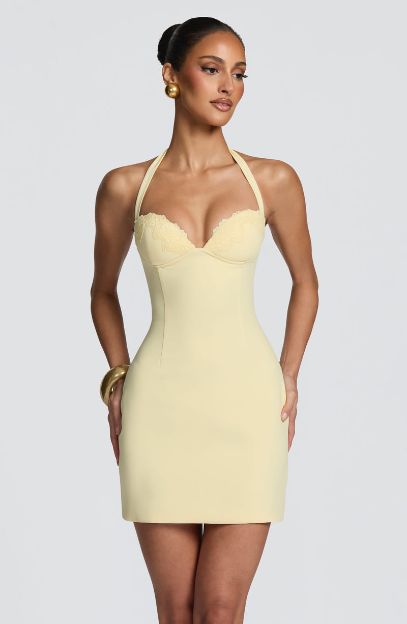 Shop the Cassia Mini Dress - Lemon | Babyboo Fashion
