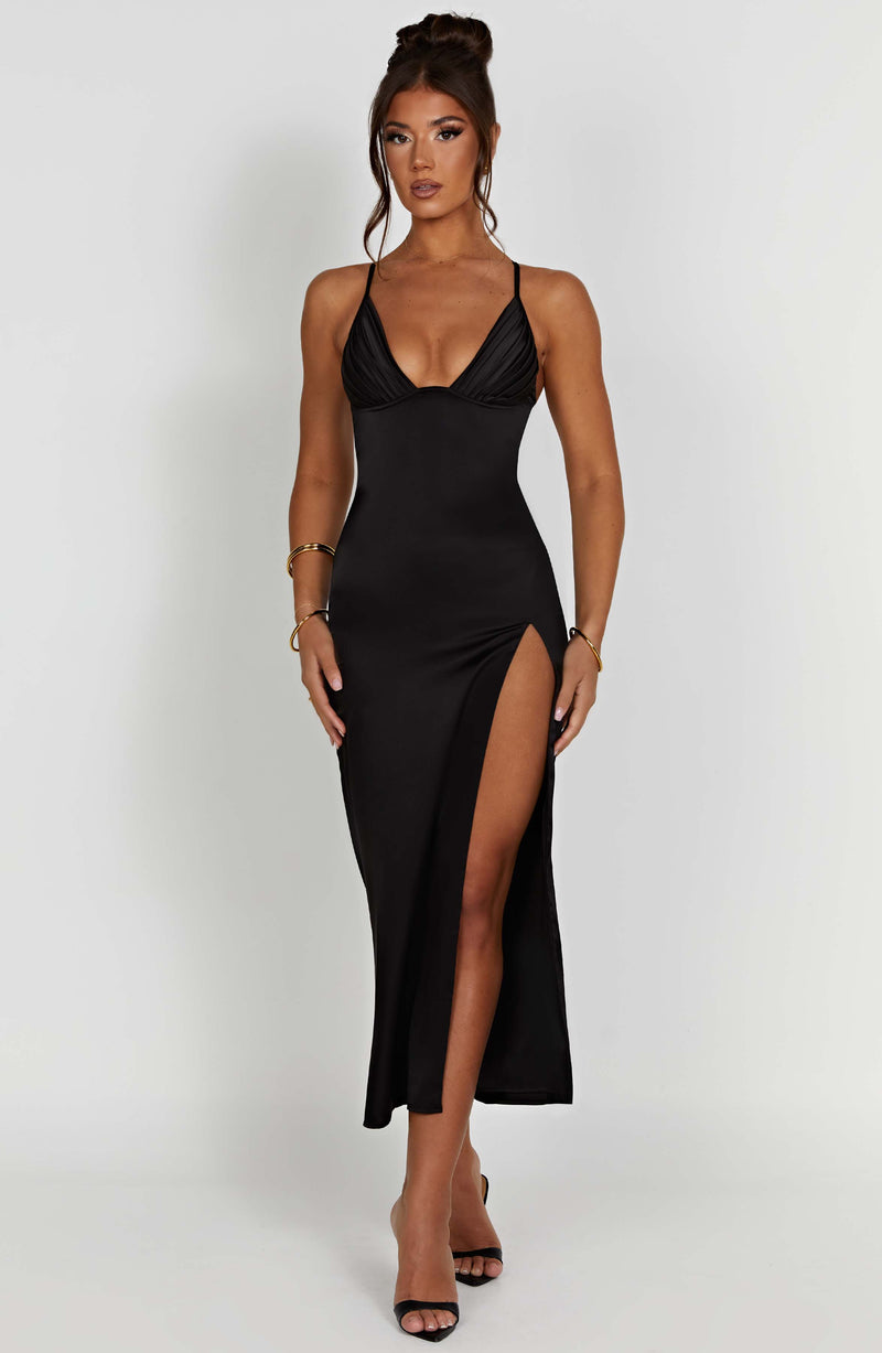 Cece Midi Dress - Black – Babyboo Fashion